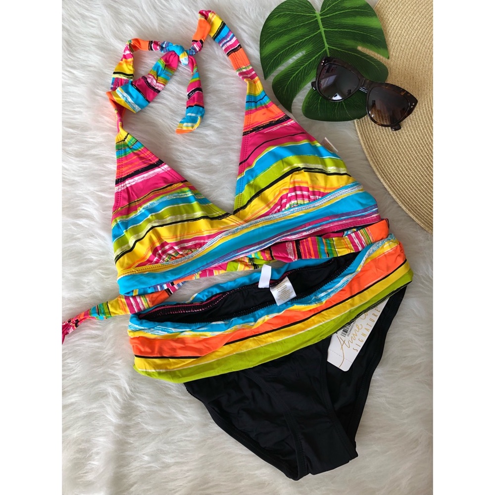 🆕 Anne Cole Marilyn wire free bikini set